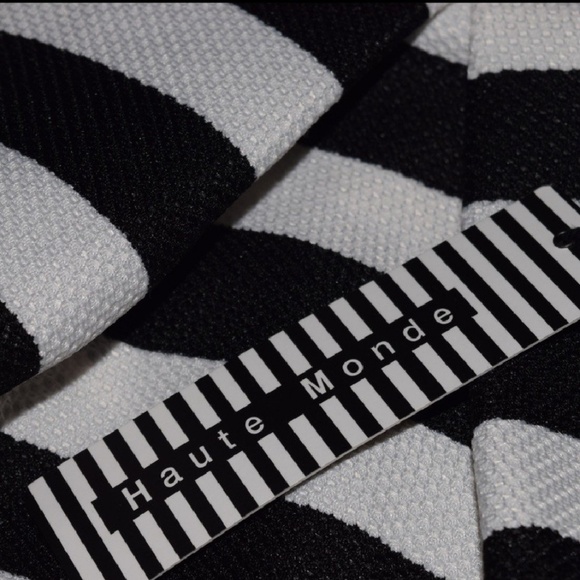 Black and White Striped Skirt - Picture 4 of 4